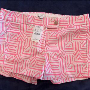 J. Crew Pink and White Patterned Shorts